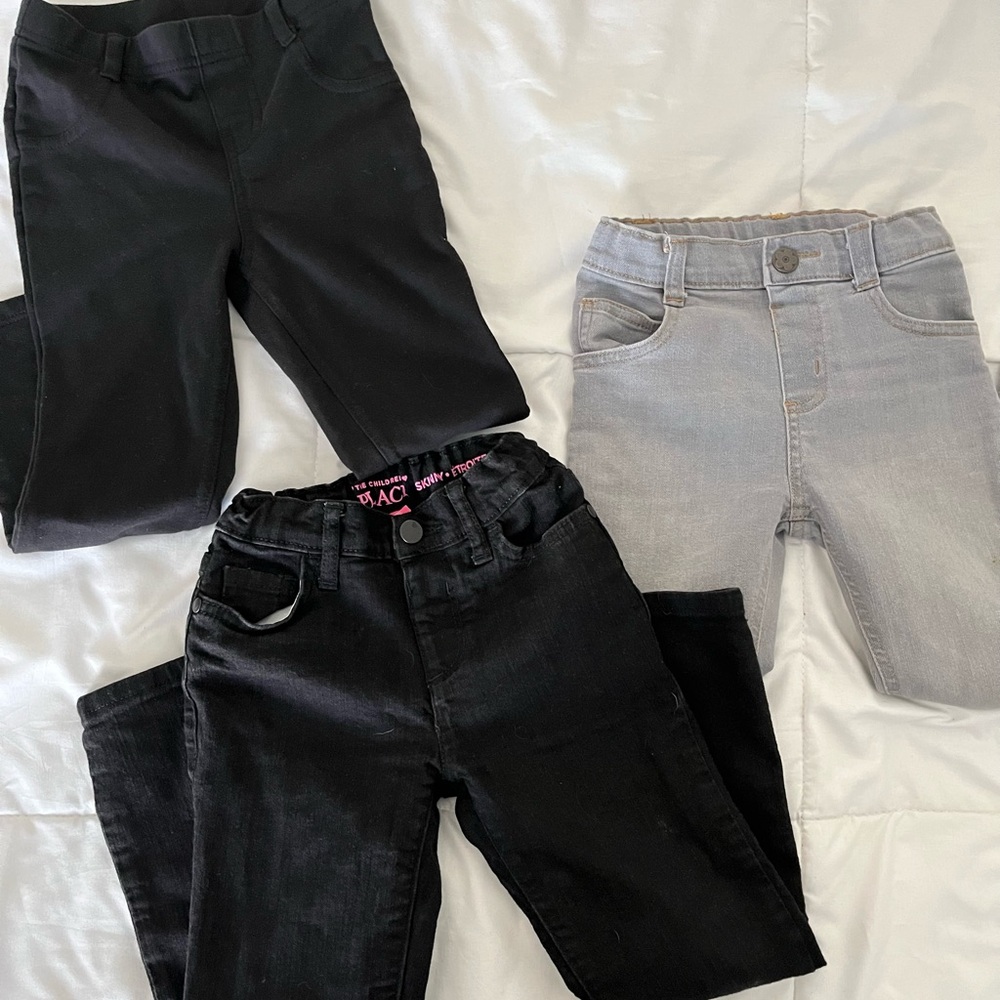 Kids Black and Gray Jeans Set